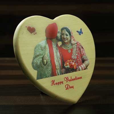 "Personalised UV Colour Print Engraving Wooden heart shape-HS2 - Click here to View more details about this Product